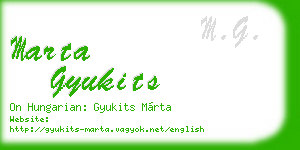 marta gyukits business card